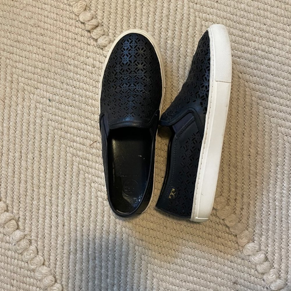 Tory Burch Navy Slip On Sneakers